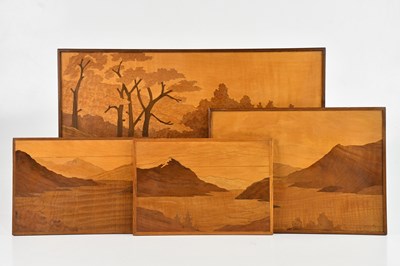 Lot 2221 - CLIFFORD ASHWORTH; a set of four wood panels...