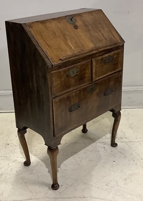 Lot 110 - A 1930s walnut bureau, height 98cm, width 66cm,...