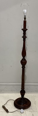 Lot 1390 - An early 20th century mahogany standard lamp,...