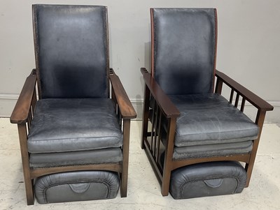 Lot 119 - A pair of mahogany Arts & Crafts style chairs,...