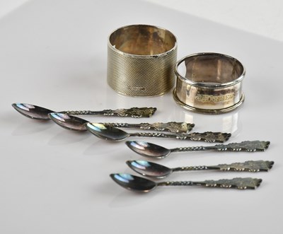Lot 486 - VINERS; a George VI hallmarked silver napkin...