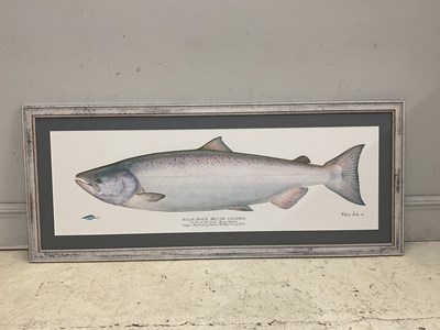 Lot 1241 - ROBIN ADE; large watercolour, 'Kalum River,...