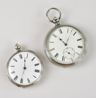 Lot 442 - A hallmarked silver key wind open faced pocket...