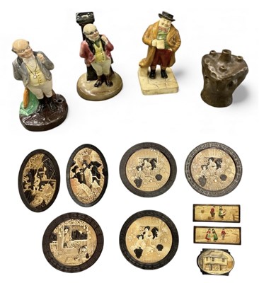 Lot 554 - BRETBY; an art pottery figure of Mr Pickwick,...