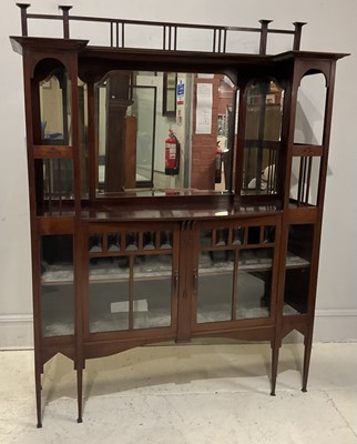 Lot 2016 - An Arts and Crafts mahogany display cabinet,...