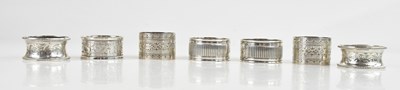 Lot 468 - Seven Victorian and later hallmarked silver...