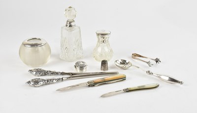 Lot 450 - An Edwardian hallmarked silver mounted ribbed...