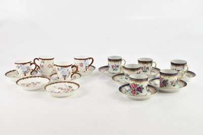 Lot 1063 - SAMPSON; a set of six coffee cans and saucers,...