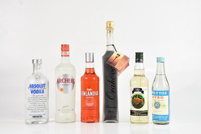 Lot 2494 - MIXED SPIRITS; six various bottles comprising...
