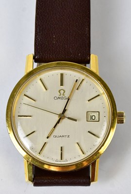 Lot 1059 - OMEGA; a gold-plated quartz presentation...