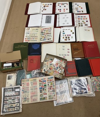 Lot 468 - STAMPS; a quantity of world stamp albums,...