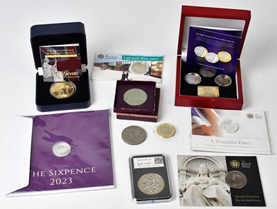 Lot 768 - a collection of commemorative coins, to...