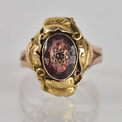 Lot 1282 - A Victorian style 9ct yellow gold garnet and...