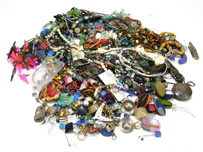 Lot 1574 - A collection of modern costume jewellery,...