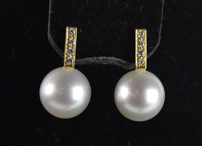 Lot 833 - PERCY MARKS, AUSTRALIA; a pair of 18ct yellow...