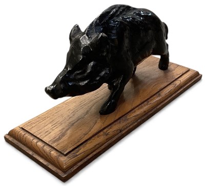 Lot 611 - A reproduction black painted white metal...