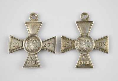 Lot 240F - RUSSIAN CROSS OF ST GEORGE; two examples,...