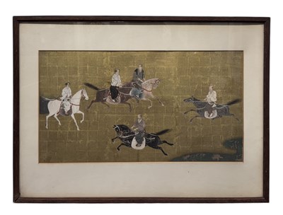 Lot 156 - An 18th/19th century Japanese gilt heightened...