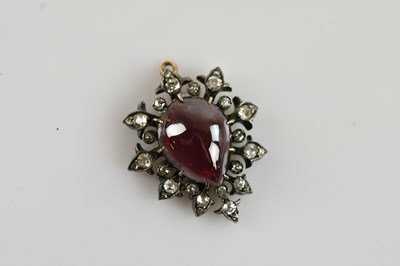 Lot 363 - A 19th century diamond set pendant, with...