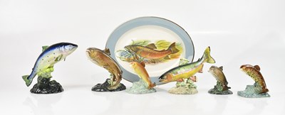 Lot 1146 - BESWICK; a collection of fish models including...