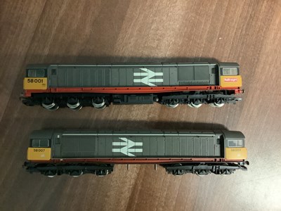 Lot 350 - HORNBY; two OO gauge British Rail Class 58...