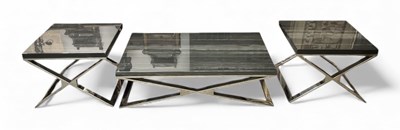 Lot 45 - A modern contemporary rectangular black marble...