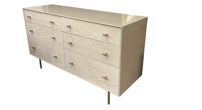 Lot 58 - A modern contemporary light grey and limed oak...