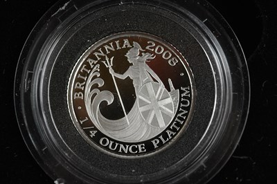 Lot 1111 - A 2008 Britannia 1/4oz platinum proof coin, no....