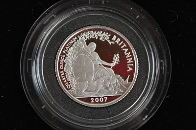 Lot 1110 - A 2007 Britannia £25 platinum proof coin, no....