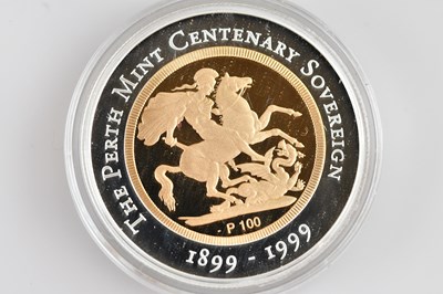 Lot 1023 - A Perth Mint Centenary sovereign, 1999, boxed.