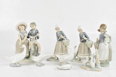 Lot 1340 - LLADRÓ; a collection of five figures...