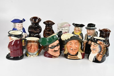 Lot 1218 - ROYAL DOULTON; three character jugs comprising...