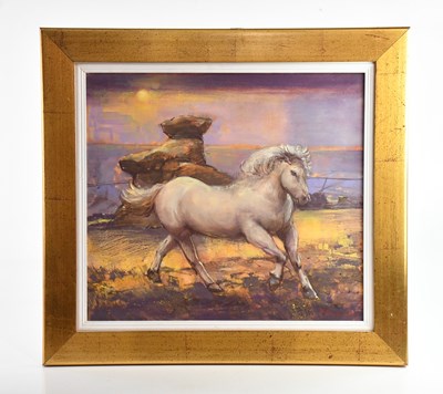 Lot 1242 - BOHUSLAV BARLOW; oil on board, 'Rowan and the...