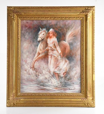 Lot 1317 - MICHELLE RUSSEL; oil on canvas, 'The Dream',...