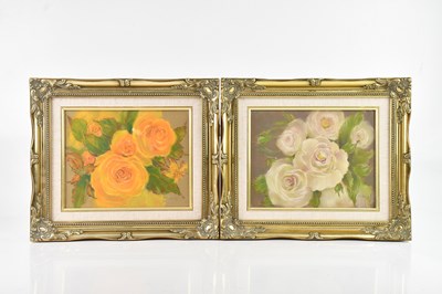 Lot 1309 - MARGARET AULD; a pair of pastels, still life...