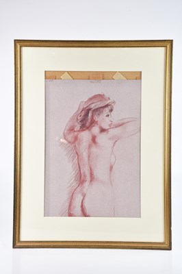 Lot 1286 - BOHUSLAV BARLOW; pastel, study of female nude,...