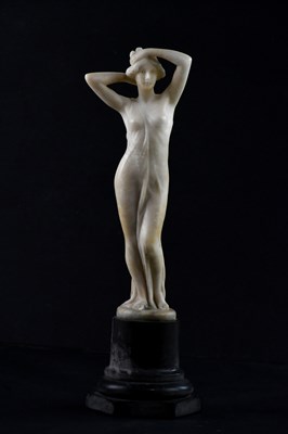Lot 1204 - FRITZ KOCHENDÖRFER; a carved alabaster figure...