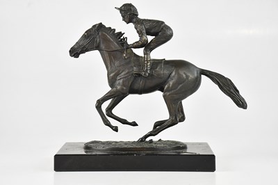 Lot 1212 - DAVID CORNELL; a bronze figure of Lester...