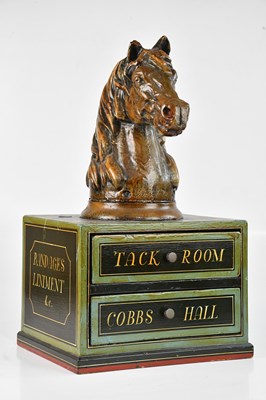 Lot 312 - A reproduction tack room tabletop chest of two...
