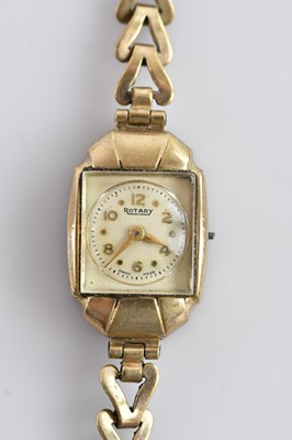Lot 1077 - ROTARY; a lady's 9ct gold cased wristwatch,...