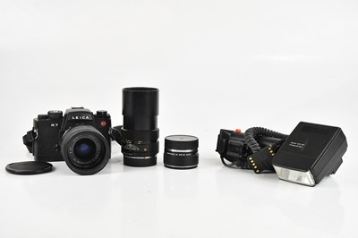 Lot 2358 - LEICA; a R7 35mm rangefinder camera, with two...