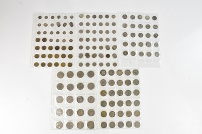 Lot 1152 - A collection of silver, half silver and alloy...