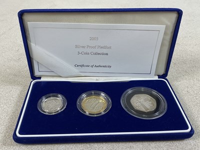 Lot 548 - ROYAL MINT; a 2003 three coin silver proof...