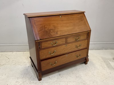 Lot 133 - A 19th century mahogany bureau, with fitted...
