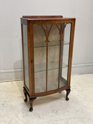 Lot 134 - An Edwardian walnut display cabinet, 103 x 50...