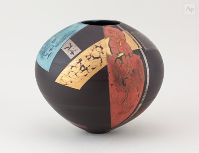 Lot 586 - TONY LAVERICK (born 1961); a globular black...