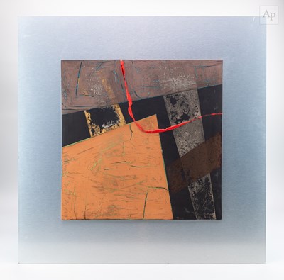 Lot 685 - TONY LAVERICK (born 1961); a square black...