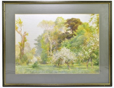 Lot 719 - ARTHUR J KNOWLE; watercolour, woodland...