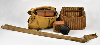 Lot 1381 - A collection of fly fishing reels, rods and...