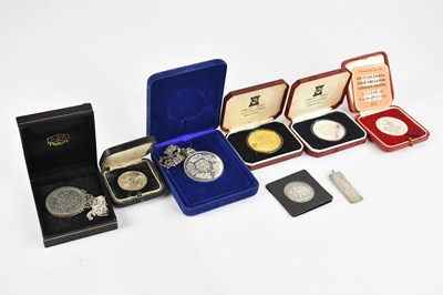 Lot 1154 - A collection of coins and medallions including...